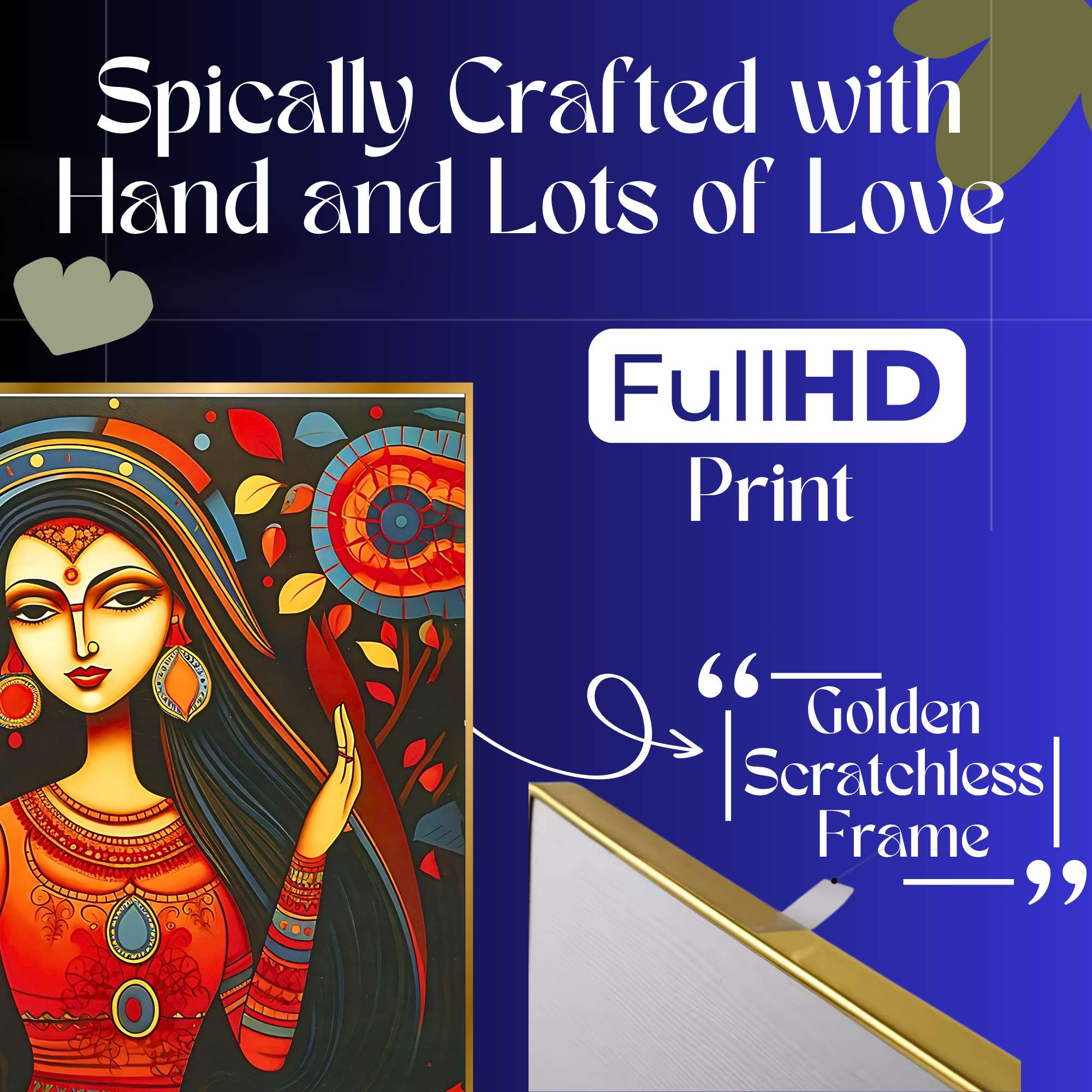 Set of Six Wall Paintings for Wall Dacoration Golden Framed Wall Paintings for Living Room & Bedroom Wall Art for Home Decoration & Office Wall Décor (17x13 inch CH-GD6-2) - Image 4